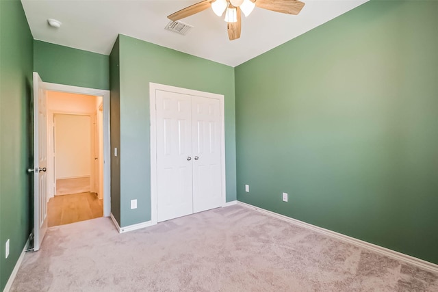 11514 Harmony Summit Trce, Richmond, TX 77406 - unfurnished bedroom featuring carpet floors, a closet, and ceiling fan