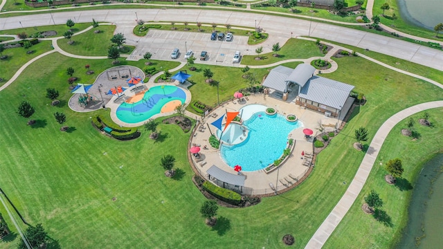 11514 Harmony Summit Trce, Richmond, TX 77406 - aerial view of a pool area