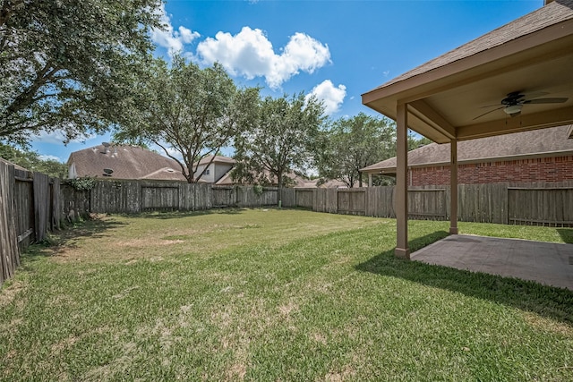 24523 Carlton Springs Ln, Katy, TX 77494 - view of yard featuring ceiling fan and a patio