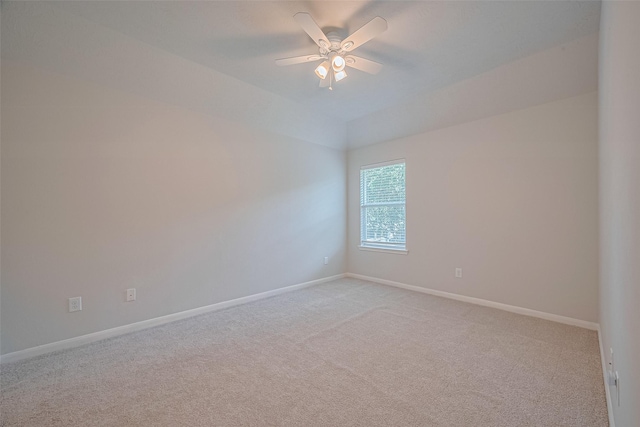 24523 Carlton Springs Ln, Katy, TX 77494 - empty room with a ceiling fan, light colored carpet, and baseboards