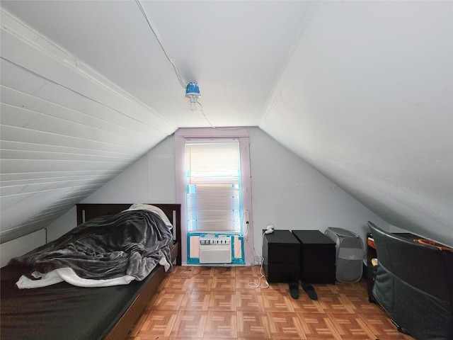 418 Bishop St, Houston, TX 77009 - bedroom featuring vaulted ceiling