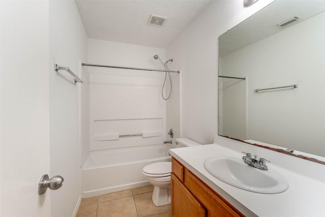 5811 Laramie River Ct, Katy, TX 77449 - full bathroom featuring vanity, toilet, shower / tub combination, and tile patterned flooring