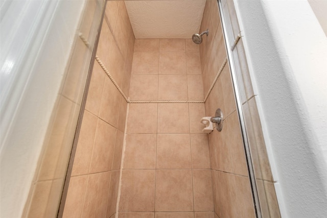 5811 Laramie River Ct, Katy, TX 77449 - bathroom view of a shower stall and a textured ceiling