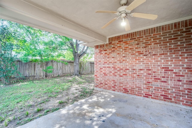 5811 Laramie River Ct, Katy, TX 77449 - view of patio / terrace featuring ceiling fan