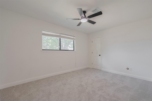 8014 Wray Ct, Houston, TX 77088 - unfurnished room with a ceiling fan, light colored carpet, and baseboards