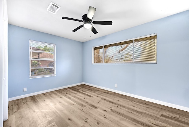 627 Edgebrook Dr, Houston, TX 77034 - spare room with wood finished floors, baseboards, and a ceiling fan