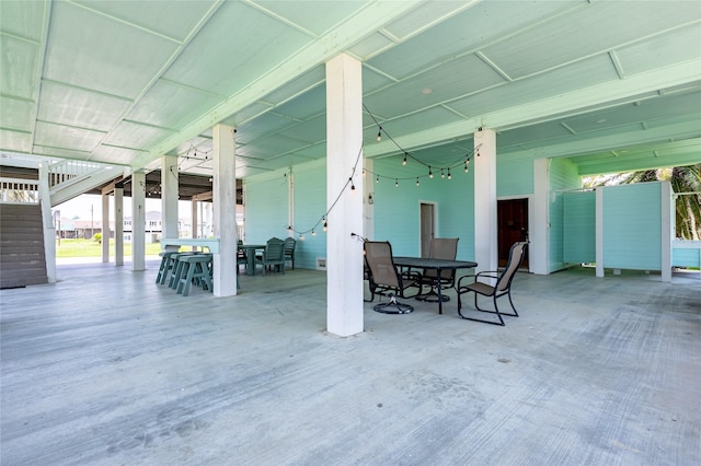 2585 Tide Dr, Crystal Beach, TX 77650 - view of patio / terrace featuring outdoor dining area