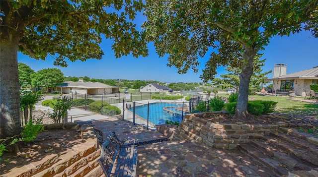 1406 Broken Hls Unit 14, Horseshoe Bay, TX 78657 - view of pool with a patio and a residential view