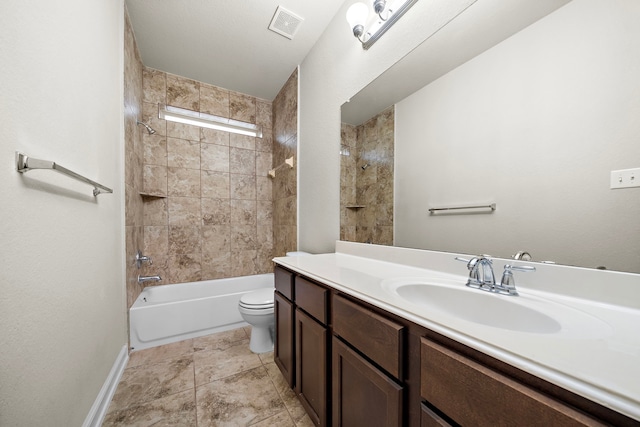 19119 Cardinal Grove Ct, Cypress, TX 77429 - bathroom with vanity and shower / bathtub combination