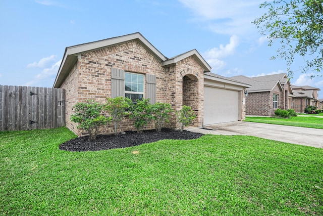 607 Harvest Bluff Dr, Rosharon, TX 77583 - view of front of property with brick siding, concrete driveway, and a garage