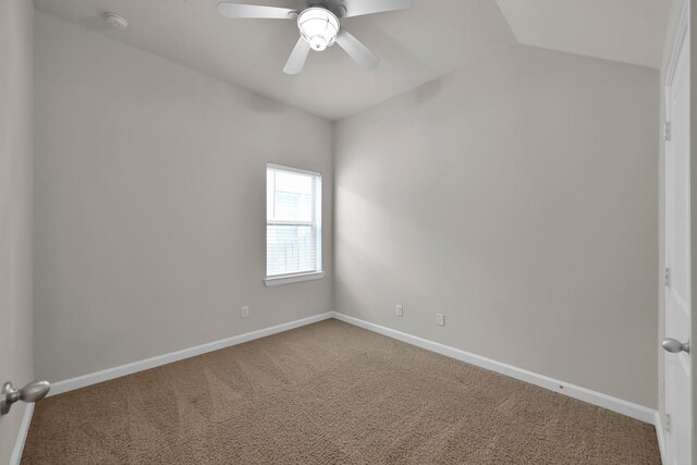 16819 Apple River Dr, Cypress, TX 77433 - empty room with carpet floors, baseboards, a ceiling fan, a smoke detector, and lofted ceiling