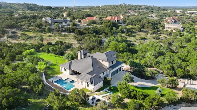 4810 R O Dr, Spicewood, TX 78669 - aerial view of property and surrounding area with a pool