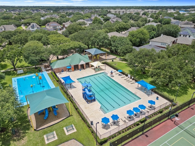 21519 Canyon Terrace Ln, Katy, TX 77450 - bird's eye view of a pool area