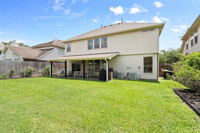 21519 Canyon Terrace Ln, Katy, TX 77450 - rear view of property featuring cooling unit and a patio area