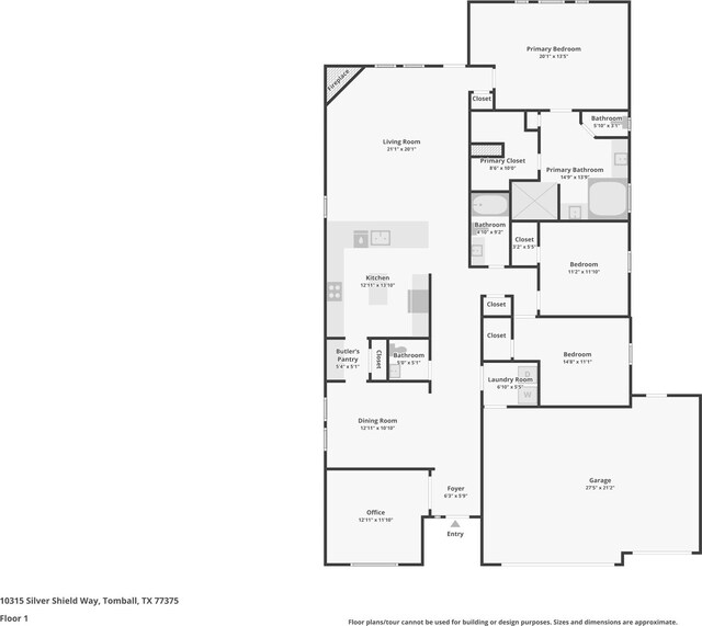 10315 Silver Shield Way, Tomball, TX 77375 - floor plan / room layout
