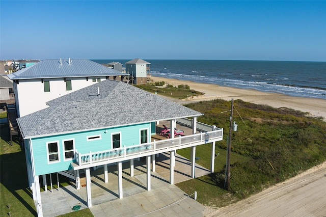 852 W Lazy Ln, Crystal Beach, TX 77650 - bird's eye view of extended coastline