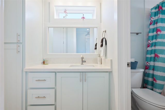 852 W Lazy Ln, Crystal Beach, TX 77650 - full bathroom featuring vanity and a shower with curtain
