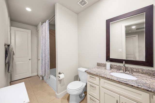 1616 Wrenwood Lks, Houston, TX 77043 - bathroom featuring vanity, tile patterned flooring, baseboards, toilet, and recessed lighting
