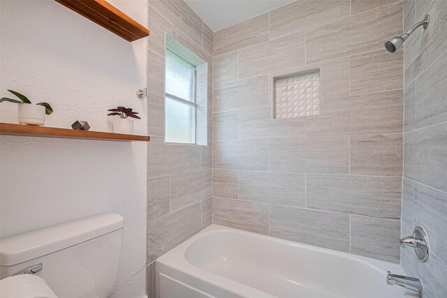 19803 Packwood Dr, Katy, TX 77449 - full bathroom with toilet and tub / shower combination