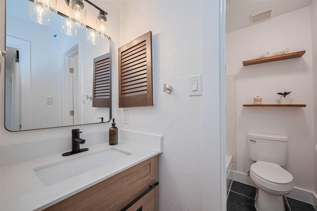 19803 Packwood Dr, Katy, TX 77449 - bathroom with vanity and tile patterned floors