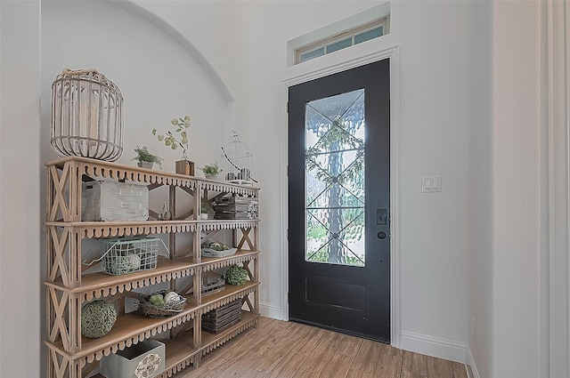 18003 Winding Willow Oak Way, Cypress, TX 77433 - foyer with wood finished floors and healthy amount of natural light