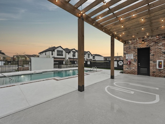 9221 Washington Hts, Houston, TX 77063 - community pool with a pergola and a patio area