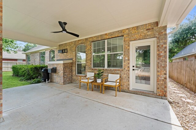 31318 Bearing Star Ln, Tomball, TX 77375 - view of patio with a ceiling fan