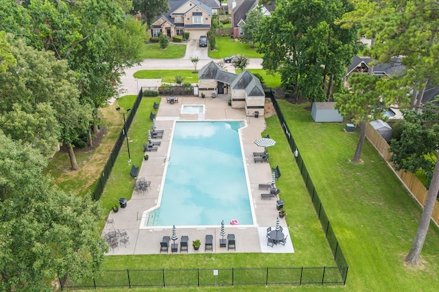 31318 Bearing Star Ln, Tomball, TX 77375 - drone / aerial view of a pool