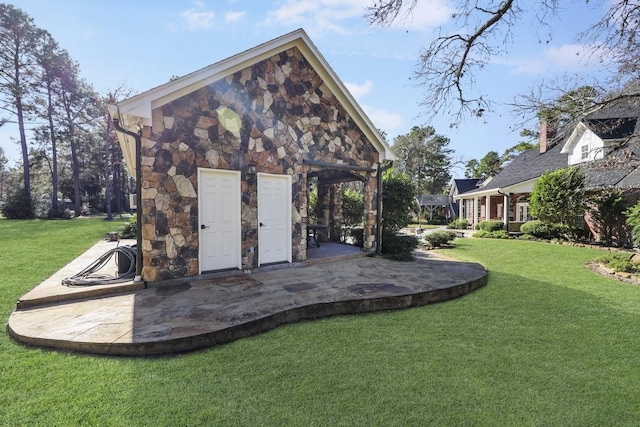 22810 Glenmont Estates Blvd, Magnolia, TX 77355 - view of green lawn featuring a patio area