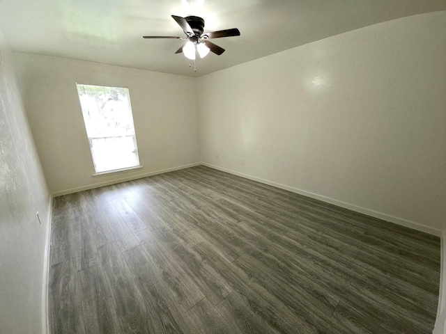 2806 W Greens Rd, Houston, TX 77067 - spare room with ceiling fan, dark wood-type flooring, and baseboards