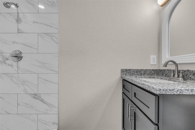 12127 Redfern Dr, Houston, TX 77048 - bathroom with vanity and a tile shower