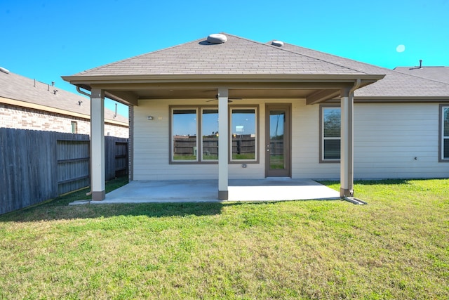 15307 Oakheath Colony Ln, Houston, TX 77044 - back of property featuring a patio area and ceiling fan