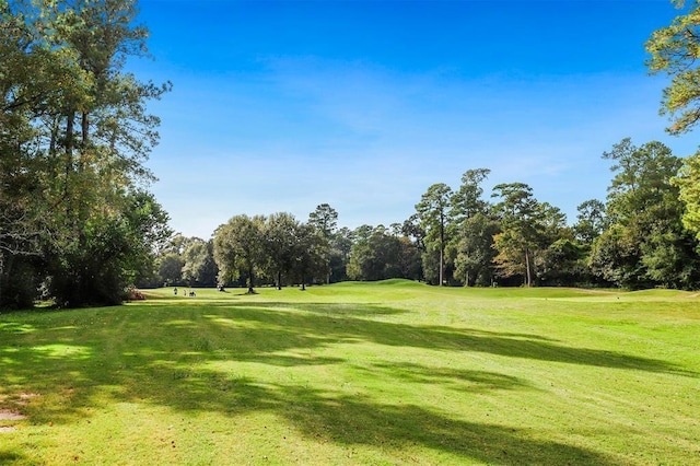 14810 Cantwell Bnd, Cypress, TX 77429 - view of home's community with view of wooded area, golf course view, and a lawn