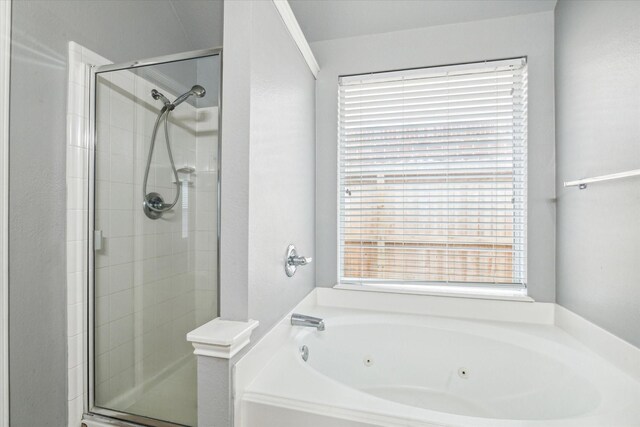28519 Peper Hollow Ln, Spring, TX 77386 - bathroom with a stall shower and a whirlpool tub