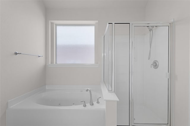 13406 Georgia Hollow Ct, Rosharon, TX 77583 - full bathroom featuring a shower stall and a tub with jets