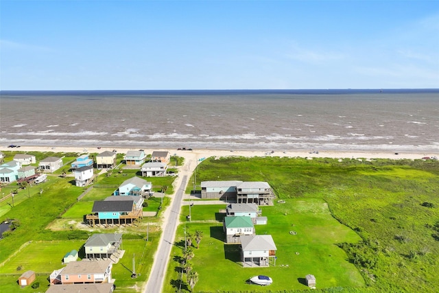 839 S Monkhouse Dr, Crystal Beach, TX 77650 - aerial perspective of suburban area featuring waterfront with a beach