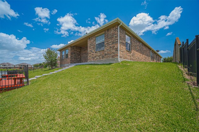 3934 Medici Ct, Missouri City, TX 77459 - rear view of house with brick siding