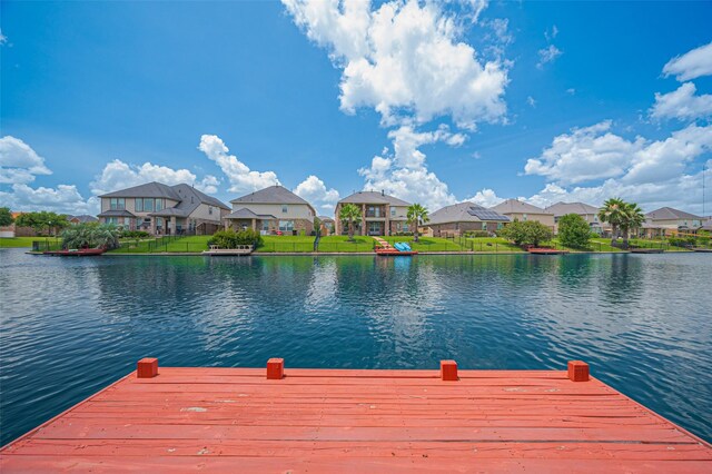 3934 Medici Ct, Missouri City, TX 77459 - dock with a residential view and a water view