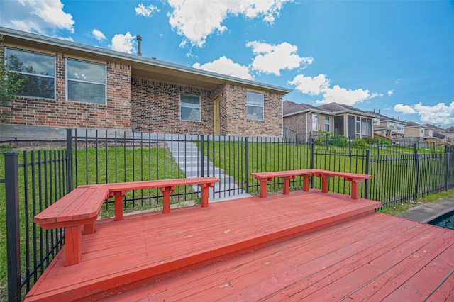 3934 Medici Ct, Missouri City, TX 77459 - wooden terrace featuring a residential view