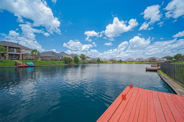 3934 Medici Ct, Missouri City, TX 77459 - dock area featuring a residential view and a water view