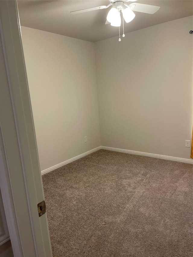 15508 Taylorcrest Dr, Conroe, TX 77306 - empty room featuring carpet flooring, ceiling fan, and baseboards