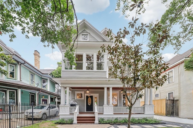 412 Hawthorne St, Houston, TX 77006 - view of front of house featuring covered porch