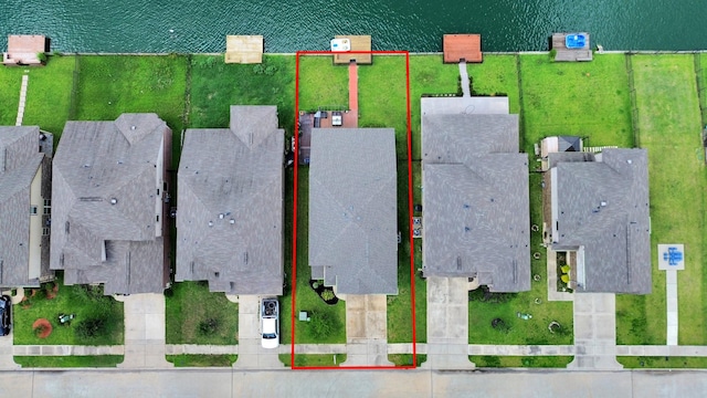 24810 Puccini Pl, Katy, TX 77493 - aerial view of property's location with property parcel outlined and a nearby body of water