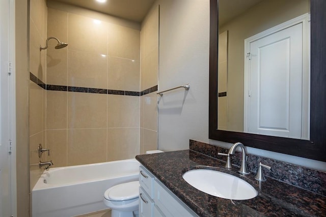 9948 Woodwind Ln N, Houston, TX 77025 - bathroom featuring vanity, toilet, and bathtub / shower combination