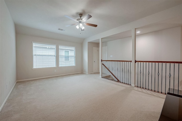 13322 Mesquite Stone Ln, Richmond, TX 77407 - empty room with ceiling fan, carpet flooring, and baseboards