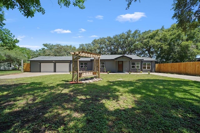 848 Nursery St, Clute, TX 77531 - single story home with a pergola, an attached garage, and driveway