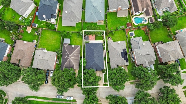11411 Sugarbush Ridge Ln, Houston, TX 77089 - aerial perspective of suburban area with property boundaries highlighted