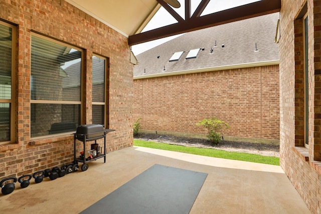 8823 Leaning Hollow Ln, Spring, TX 77379 - view of patio / terrace with a grill