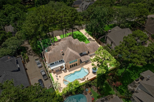 9410 Windrush Dr, Spring, TX 77379 - bird's eye view of a pool