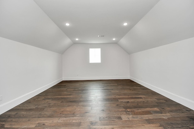 7153 Fm 1458th Rd, Sealy, TX 77474 - bonus room featuring vaulted ceiling, baseboards, wood finished floors, and recessed lighting